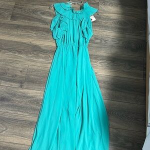 NWT Dixie Maxi Scallop collar dress
